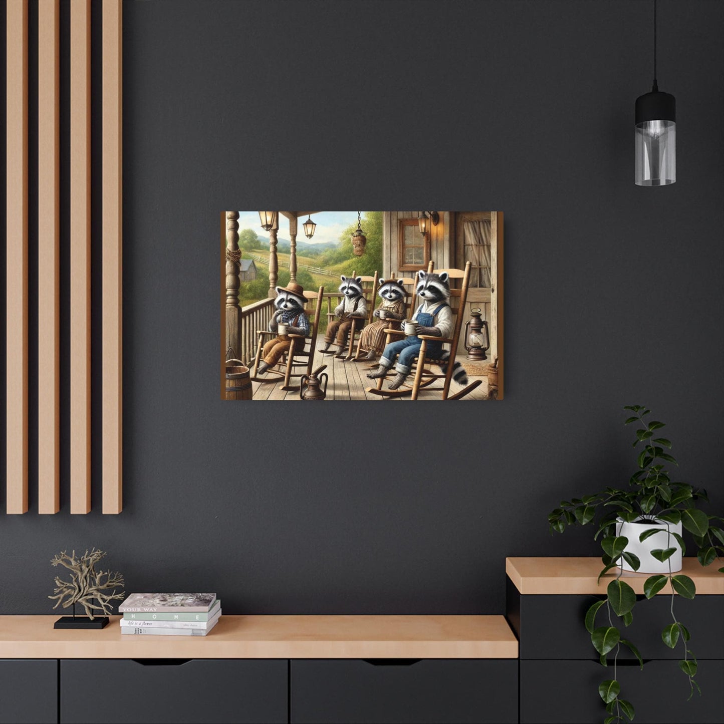 Rustic Raccoon Metal Art Sign