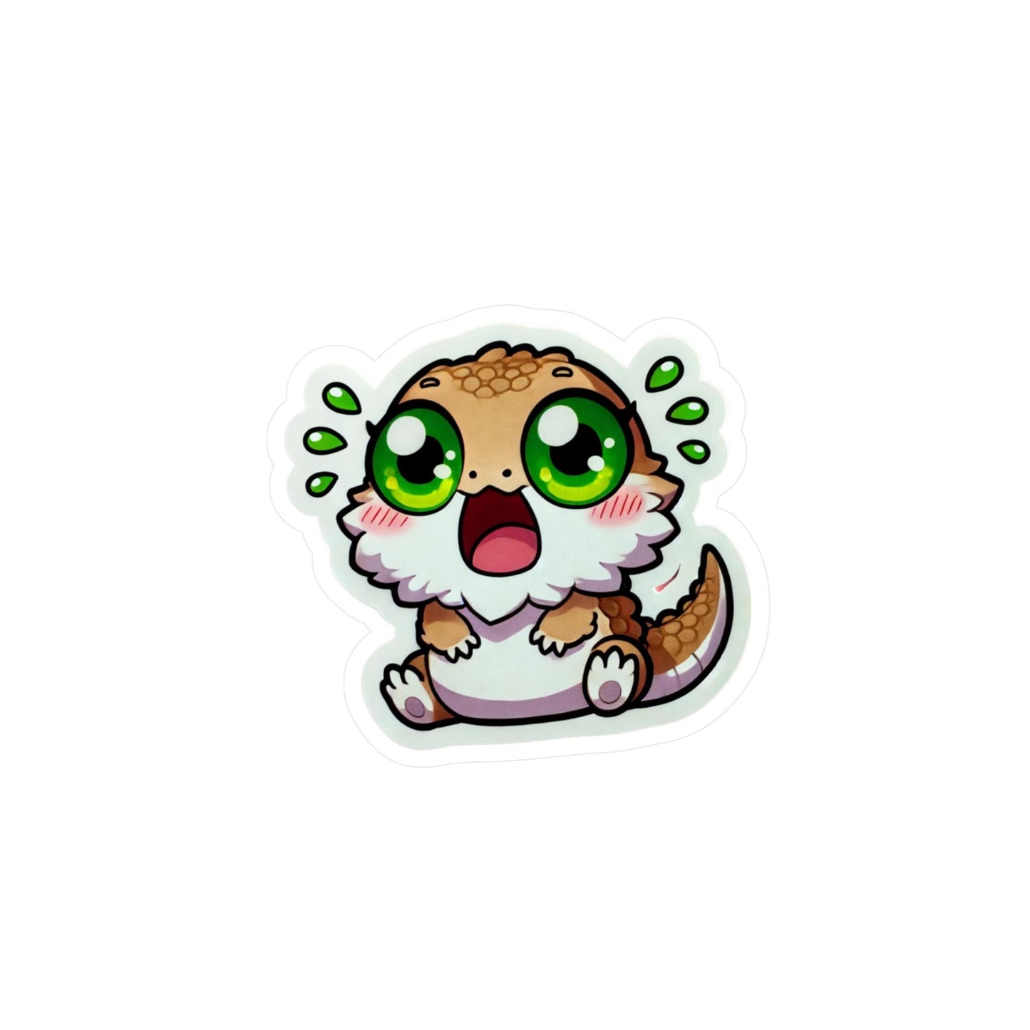Cute Surprised Bearded Dragon Sticker