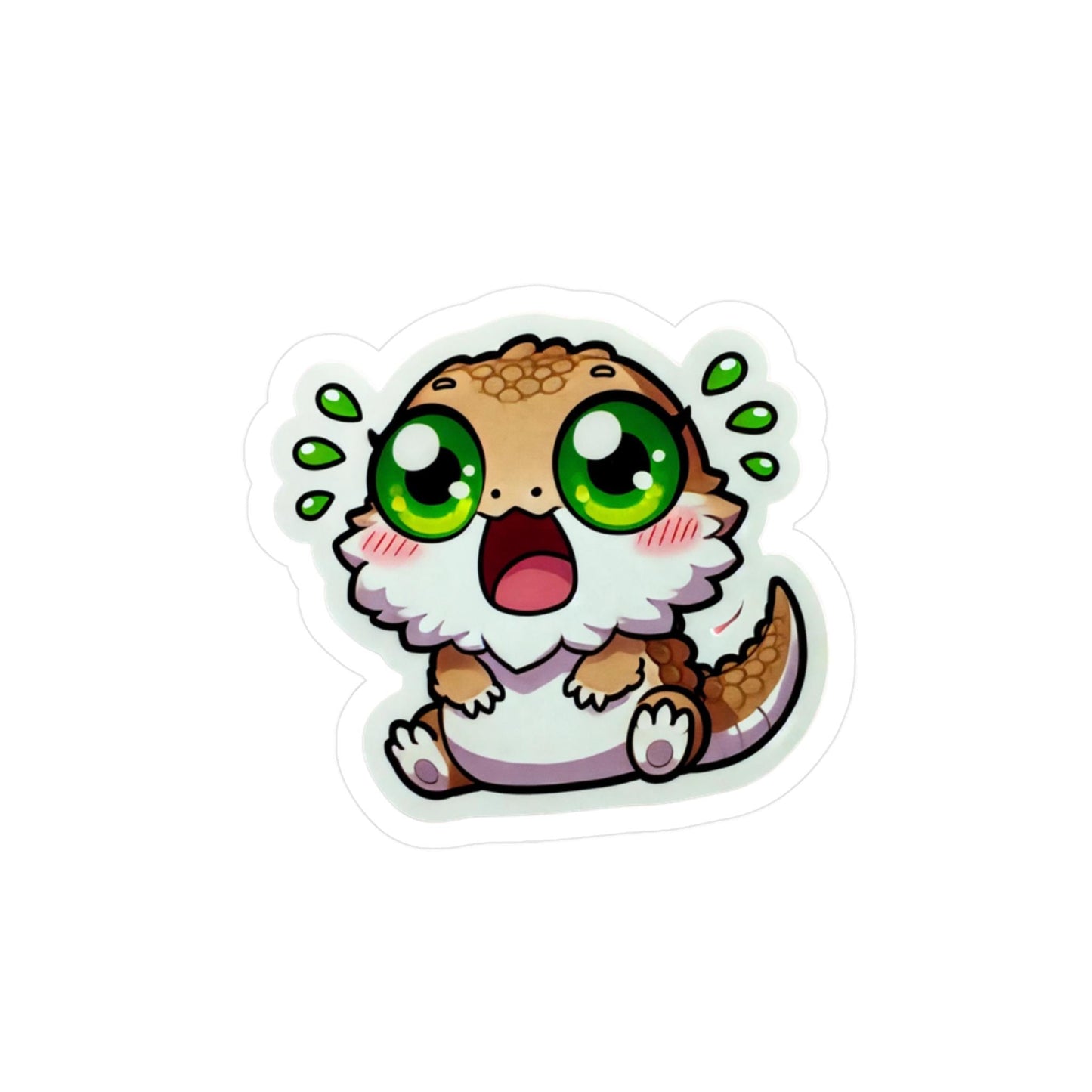 Cute Surprised Bearded Dragon Sticker