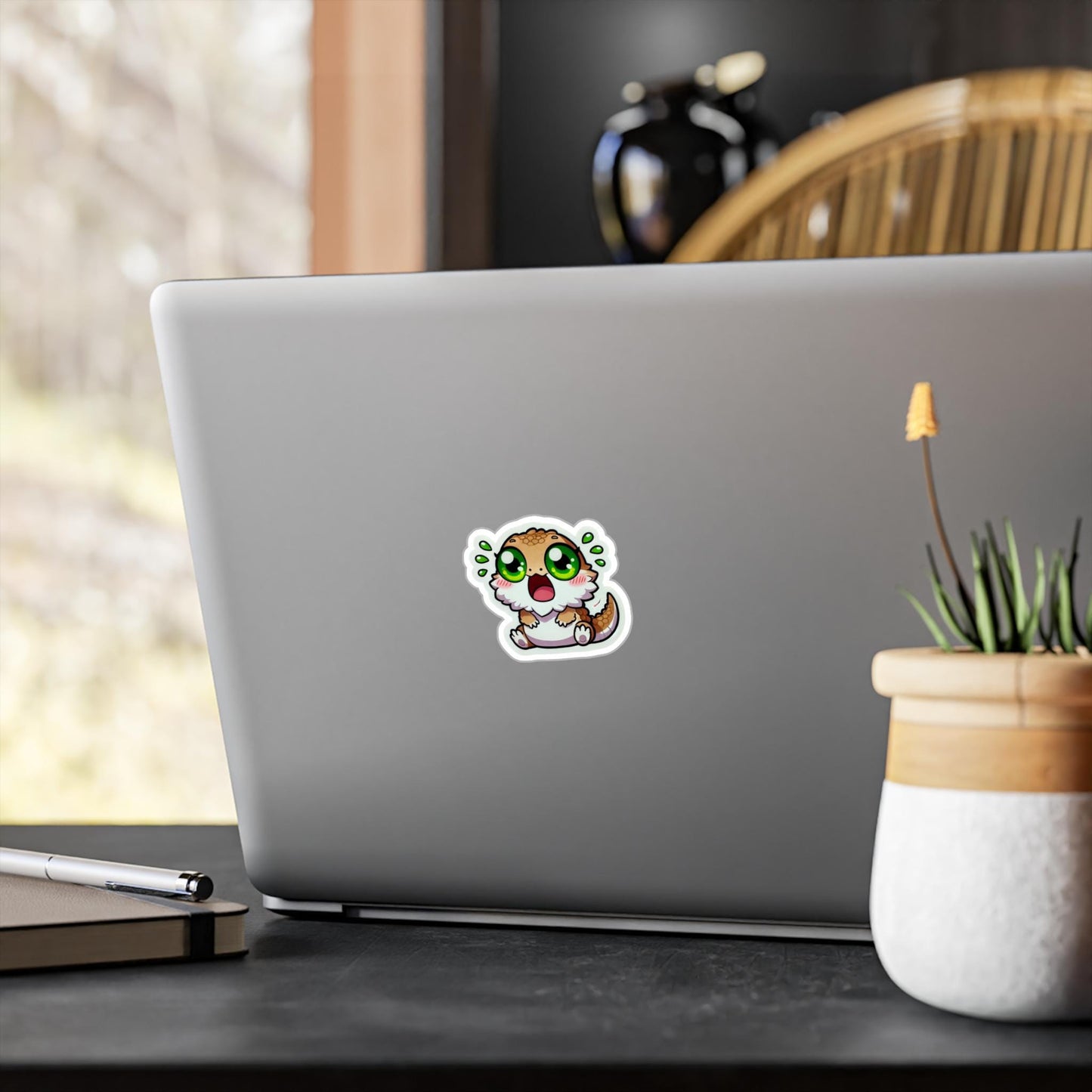 Cute Surprised Bearded Dragon Sticker
