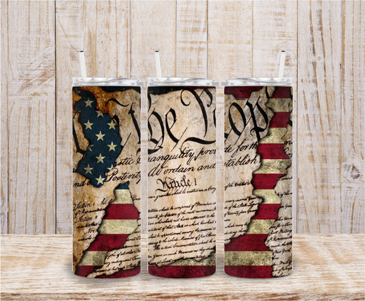 We The People 20oz Skinny Tumbler